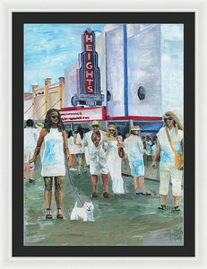 White Linen Night - Framed Print