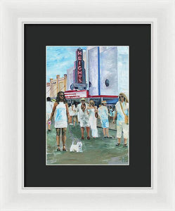 White Linen Night - Framed Print