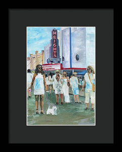 White Linen Night - Framed Print